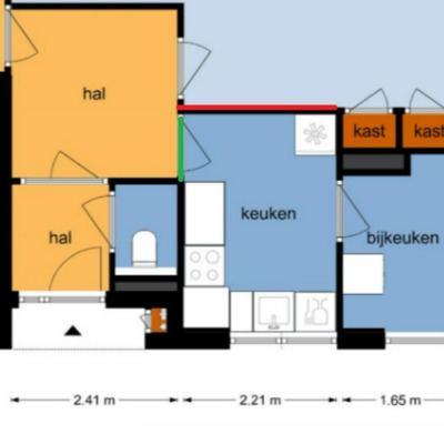 Keuken gereed maken voor plaatsing + stucen