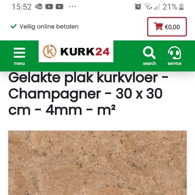 Kurk vloer leggen