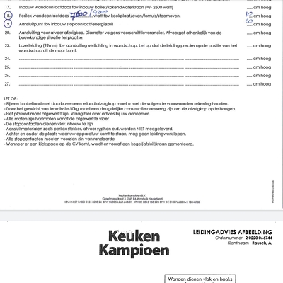 de keuken wordt in week 55 geplaatst. Ik zoek vakmannen voor leidingwerk, electriciteit en stucen van de keuken en woonkamer.  